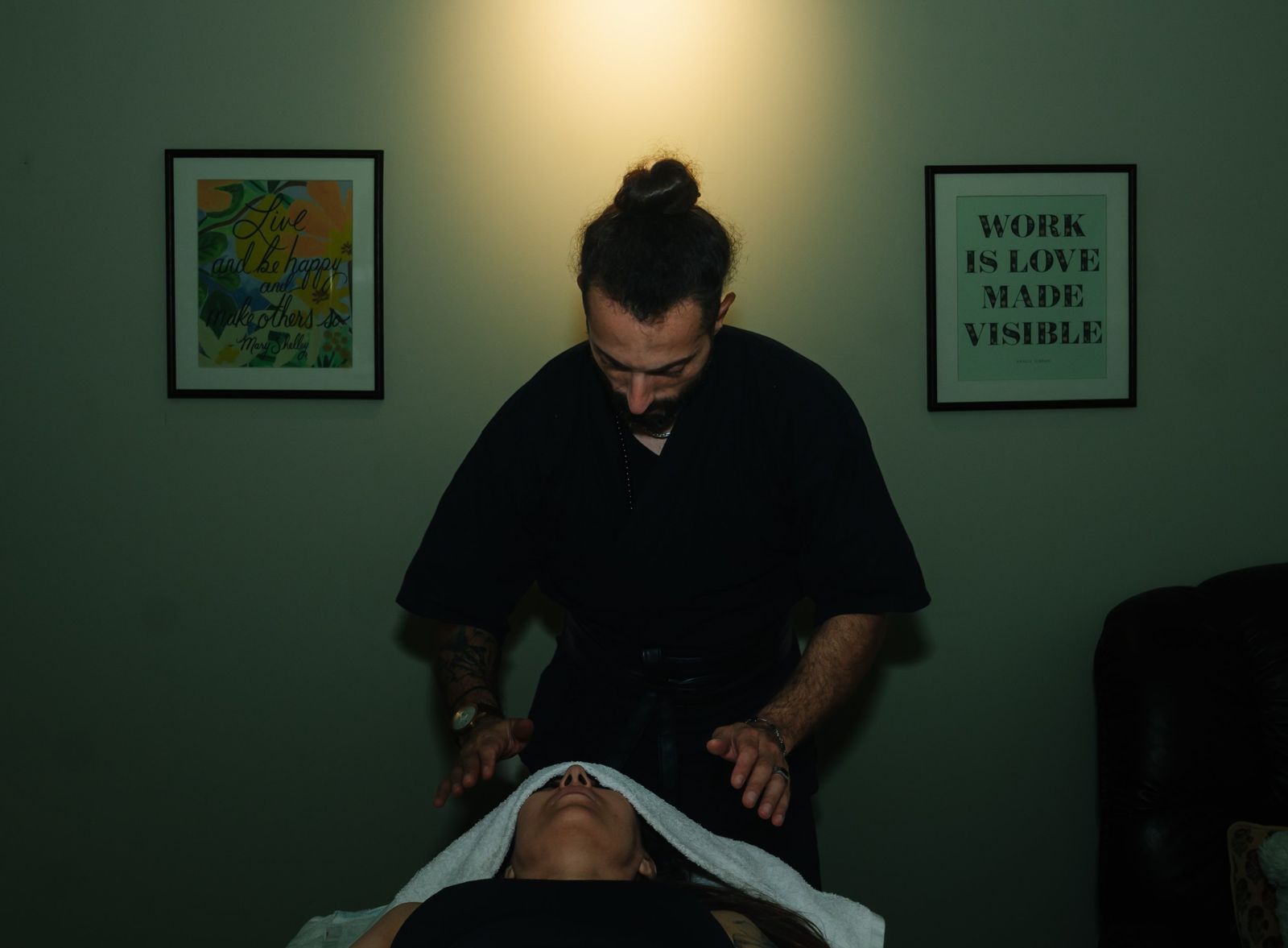 Nad Marwani during a calming healing session in Bangkok