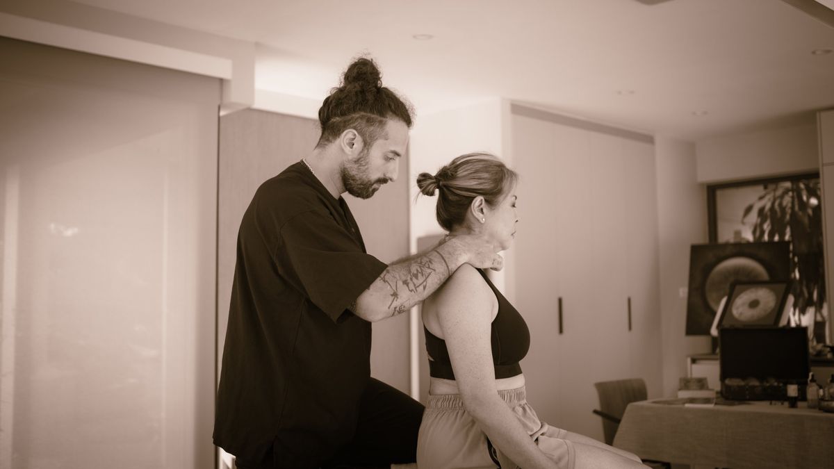 Seated neck and shoulder work