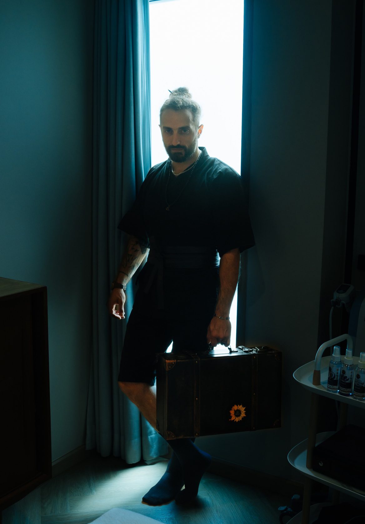 Nader Marwani arriving for a house visit